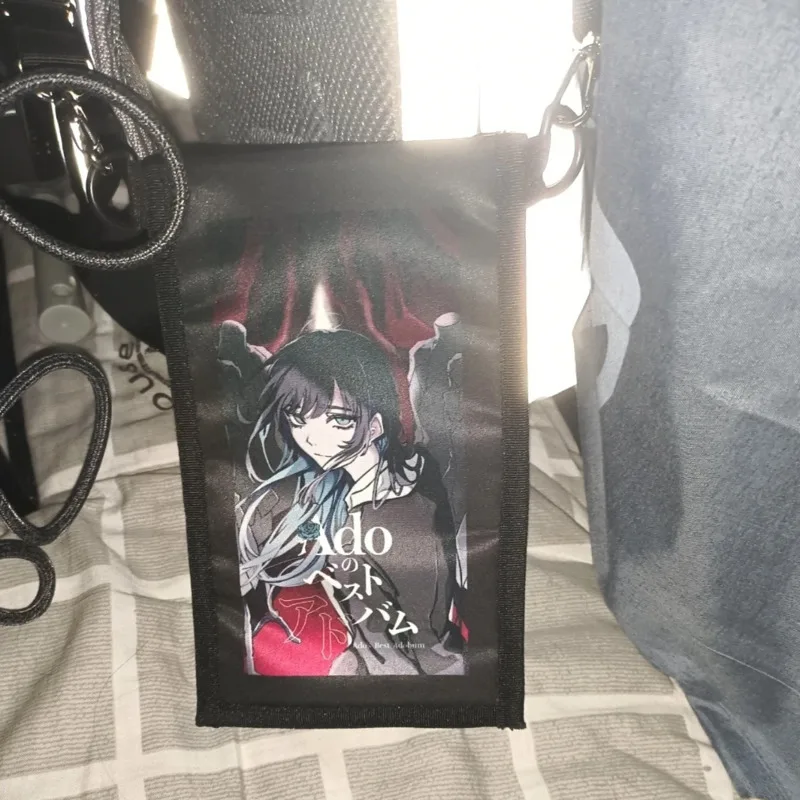 

Cartoon Anime Printing Crossbody Bag Transparent Pocket Men Women Styles Compact Handbag Unique Versatile Covered Phone Case Bag