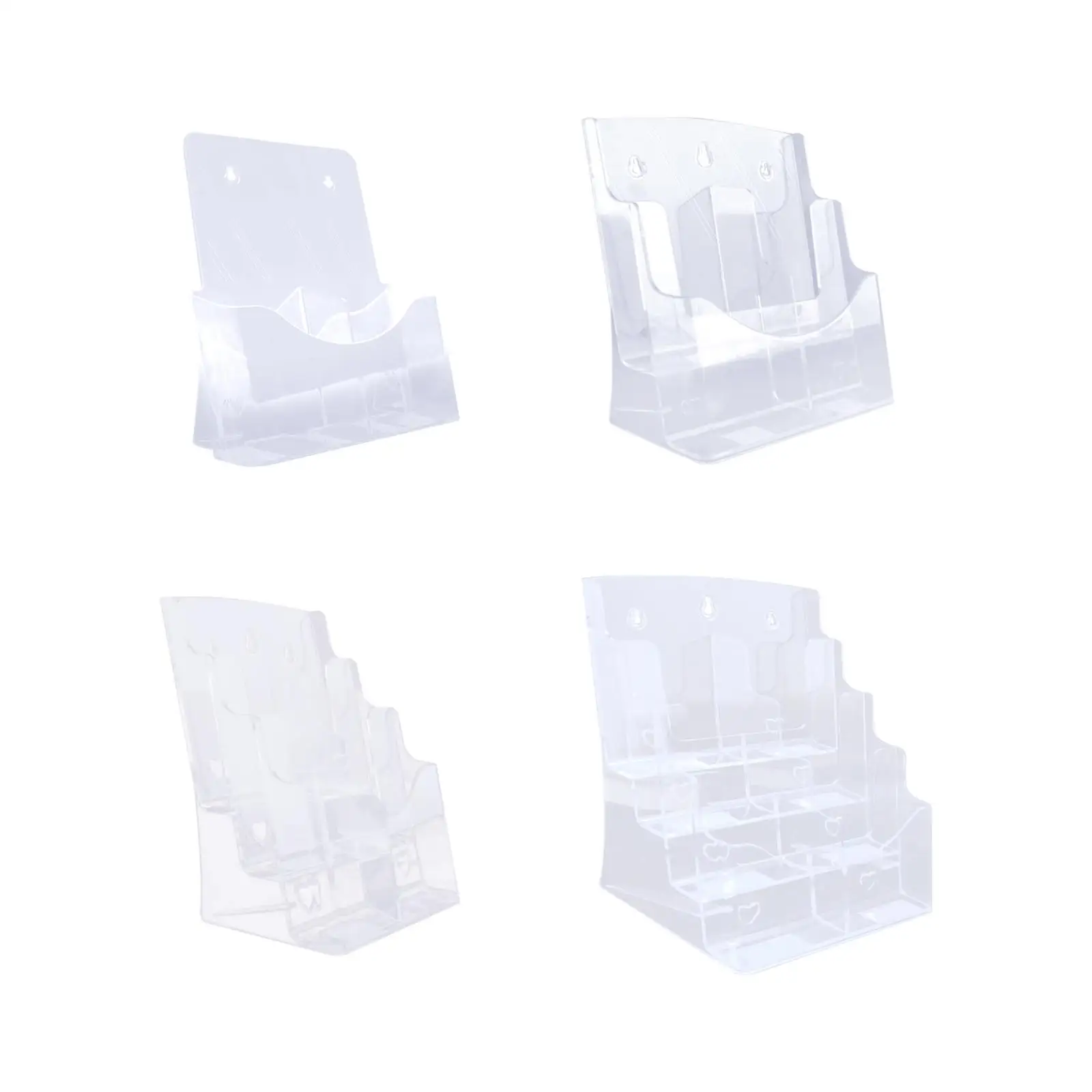 Clear Acrylic Brochure Display Stand for Desk Or Wall Mounting - Organize Your Literature in