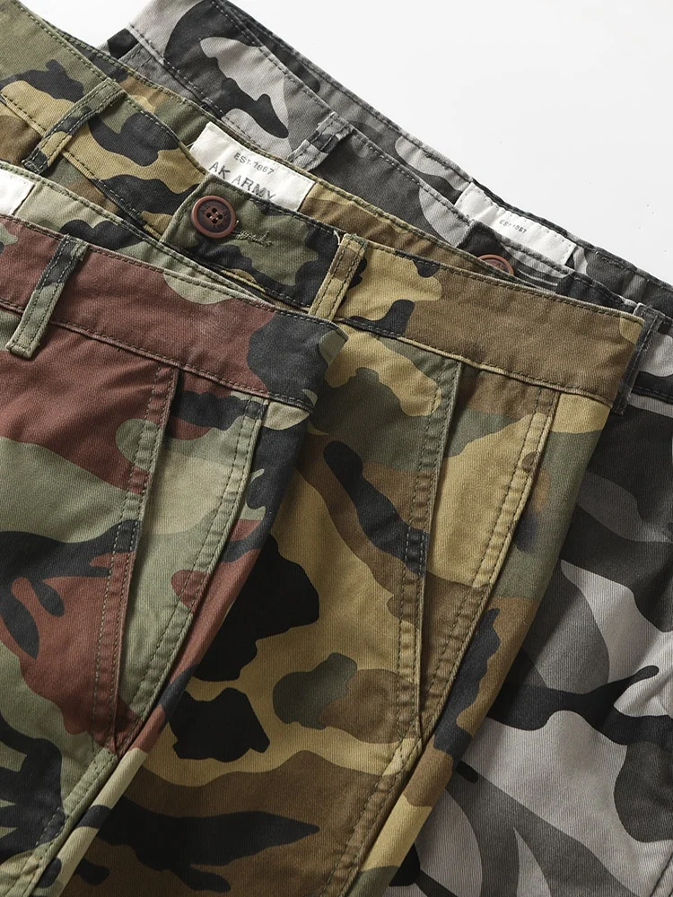 الأمريكية الرجعية التمويه العمل السراويل الرجال مستقيم الساق سليم صالح الثقيلة دو في الهواء الطلق عارضة السراويل الطويلة العسكرية حجم كبير