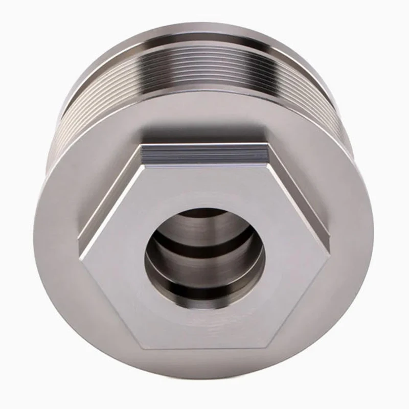 

Custom Turning Cnc Milling Machine Cnc Custom Parts Alloy Steel Hexagonal External Threaded Pipe Fitting