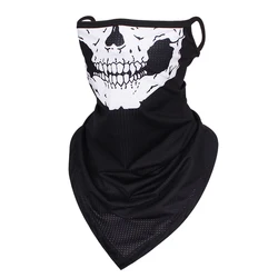 Wielofunkcyjny szalik maska z czaszką kolarstwo Bandana Earloops twarz kominiarka pokrywa 3D Print ochrona przeciwsłoneczna wiatroszczelna ocieplacz na szyję