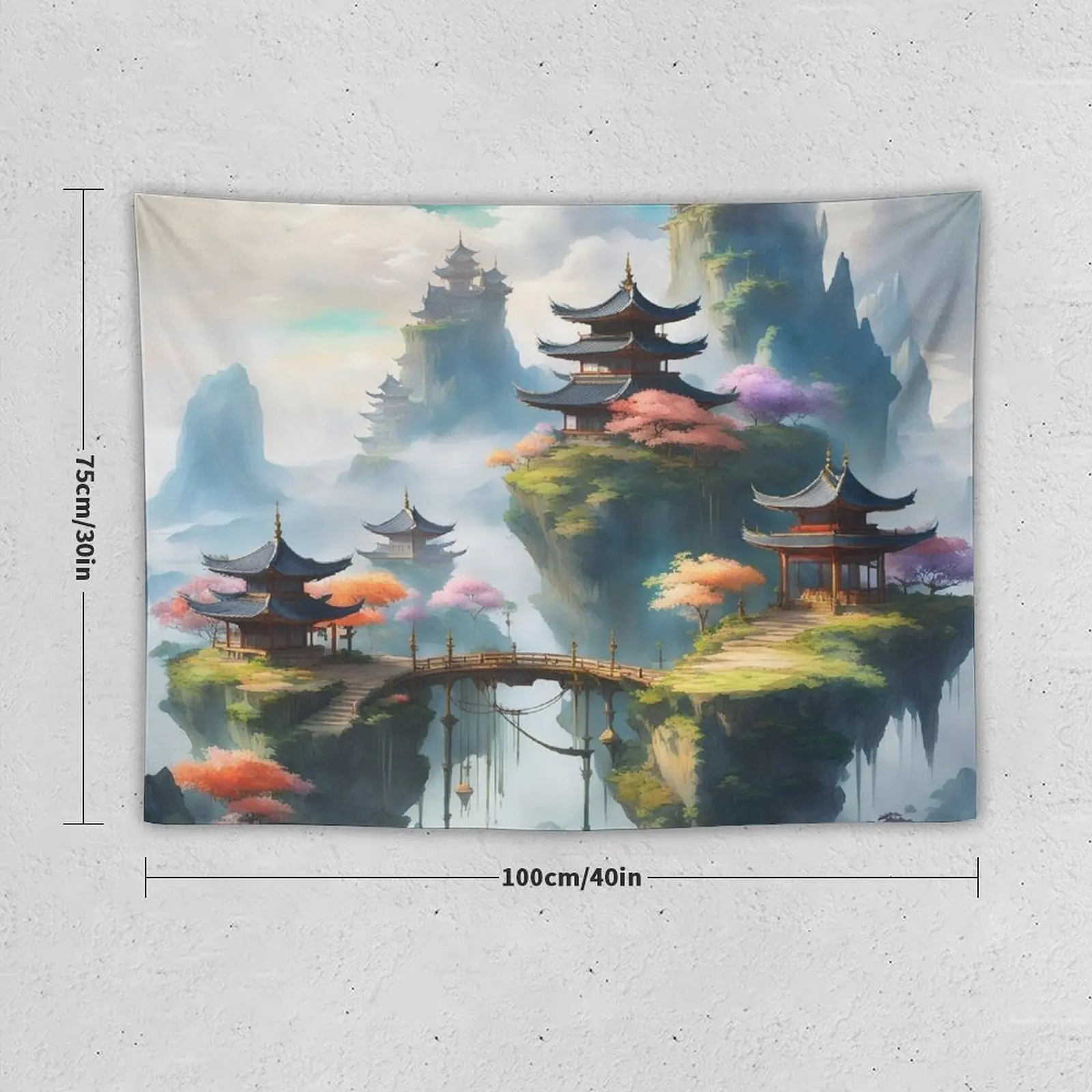 Ethereal Horizons: the Floating Realm Tapestry Home Decor Accessories Aesthetic Room Decor Korean Tapestry