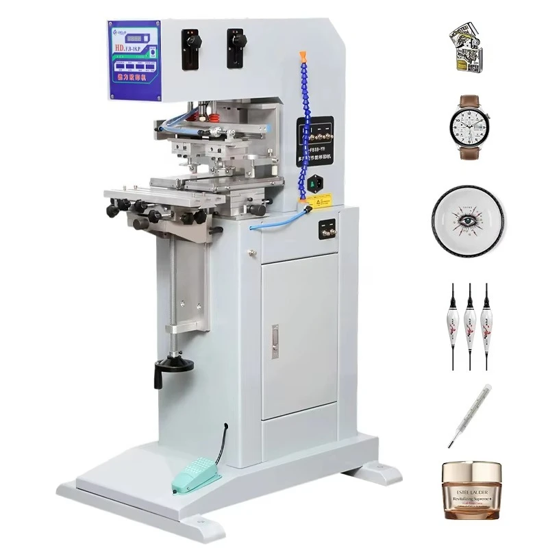 

High Quality Oil Cup Two Colors Pad Printers With Shuttle For Keyboard Golf Ball Mouse Lego-New Condition