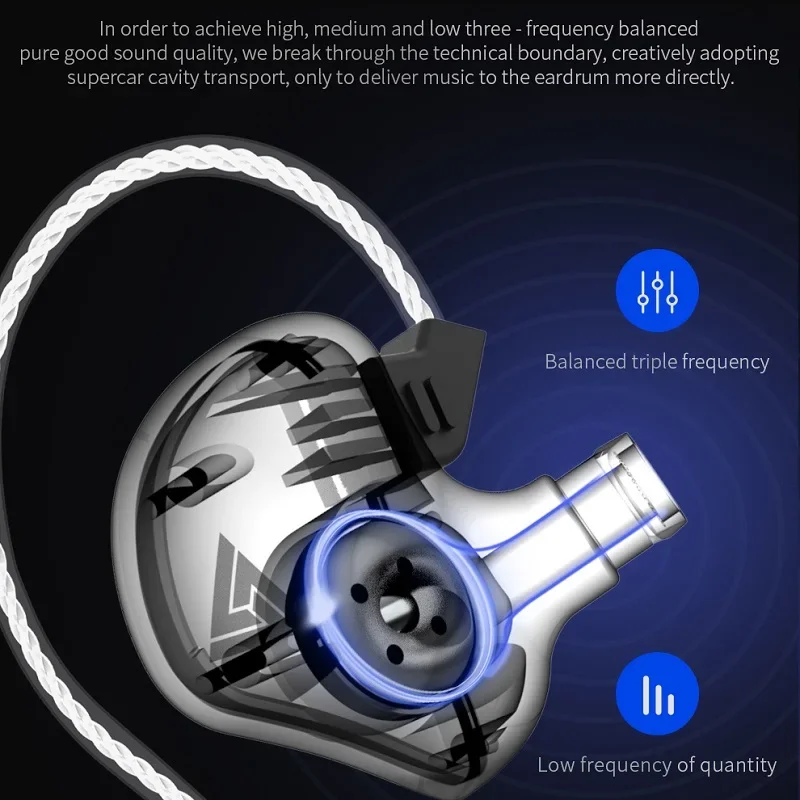 ZLRLMHY Wired Earphone Sport Earbuds In Ear Stereo Monitor Headset Music Phone Running DJ Bass HiFi Headphones With Microphone