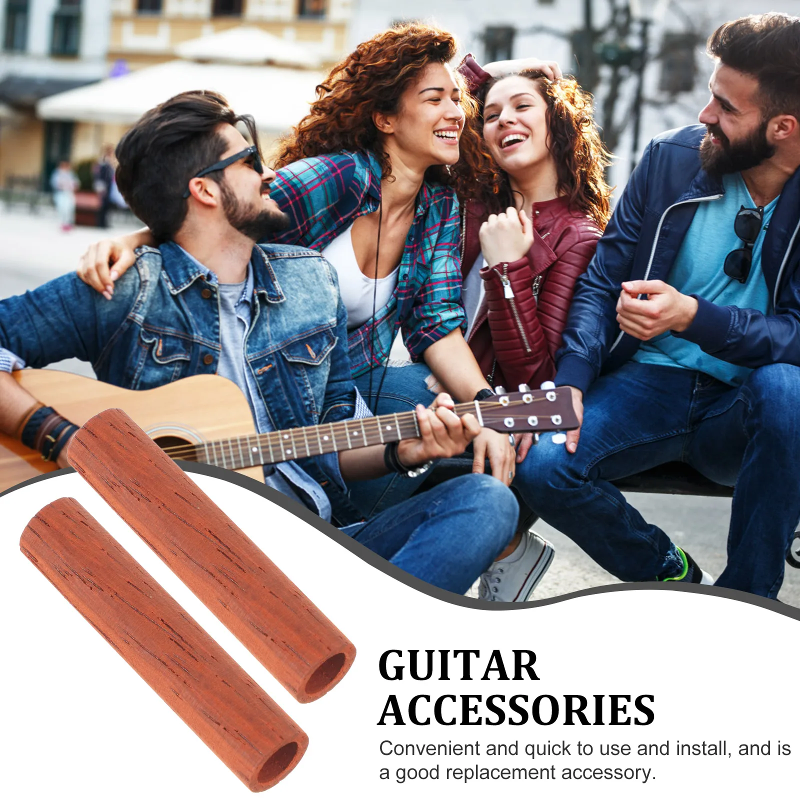 

8 Pcs Guitar Handle Accessories Truss Rod Fittings Socket Tube Covers Tools Electric Parts Wood Replacements