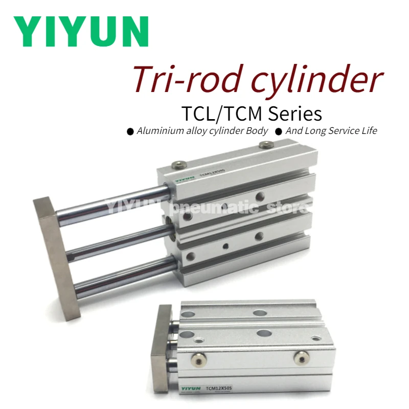 

1 шт. Пневматический трехосный цилиндр YIYUN серии TCM (TCM50, TCM63, 25S, 30S, 40S, 50S, 60S, 70S, 75S, 80S, 90S, 100S, 125S, 150S, 175S)