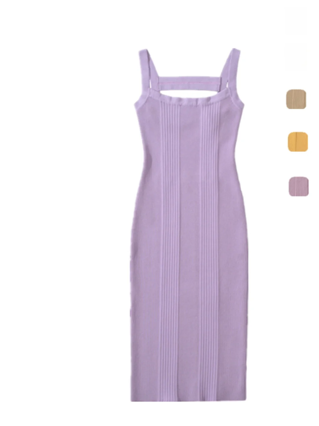 فستان ضيق مثير بتصميم مكشوف الظهر للسيدات، فستان محبوك أنيق للحفلات والسهرات