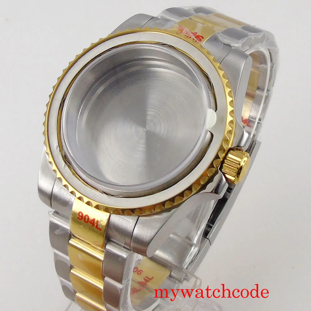 NH34 NH35 Watch Case Steel Silver Gold Two Tone Watch Part for NH35 NH36 SKX Watch Maker 120clicks Bezel 200M