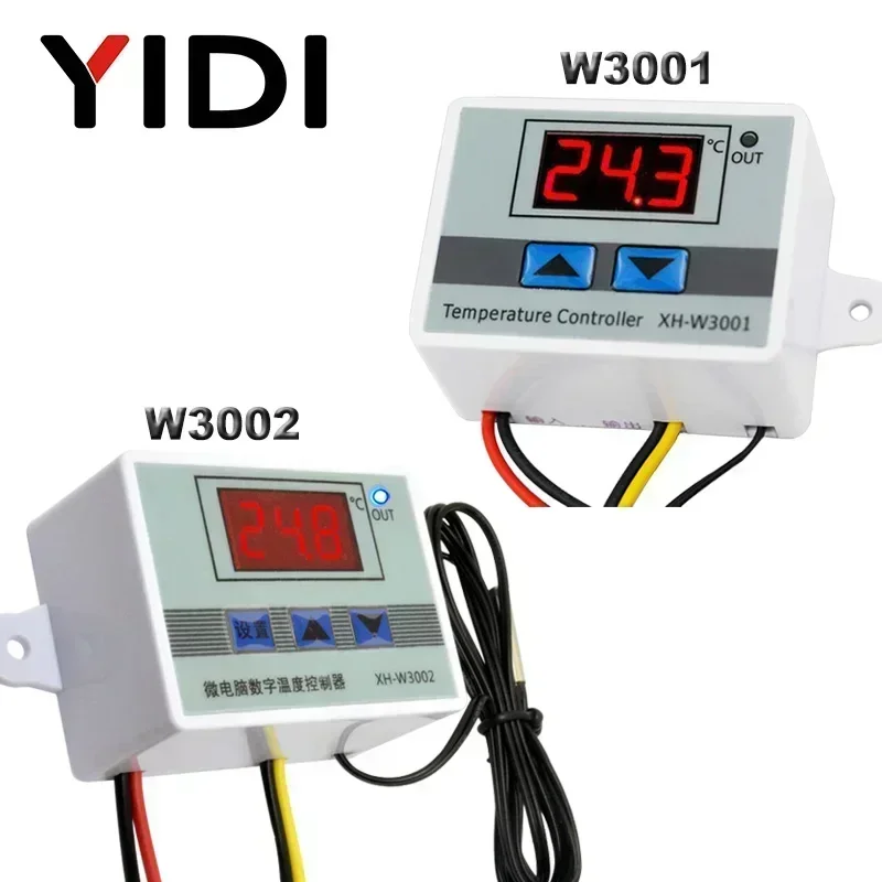 W3001 W3002 W3005 W1088 W1099 Digital Display Hygrometer Thermorelator Microcomputer Temperature Humidity Controller 12V 220V