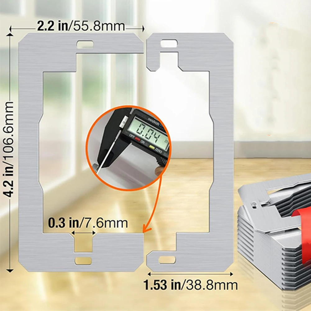 Stainless Steel Spacer Kit for Electrical Wall Plates to Improve Fit and Functionality on Standard US Outlet Boxes