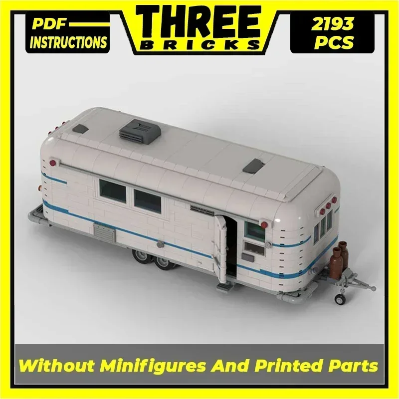 

City Car Model Moc Building Bricks Classic American Camping Trailer Technology Blocks Gifts Christmas Toys DIY Sets Assembly