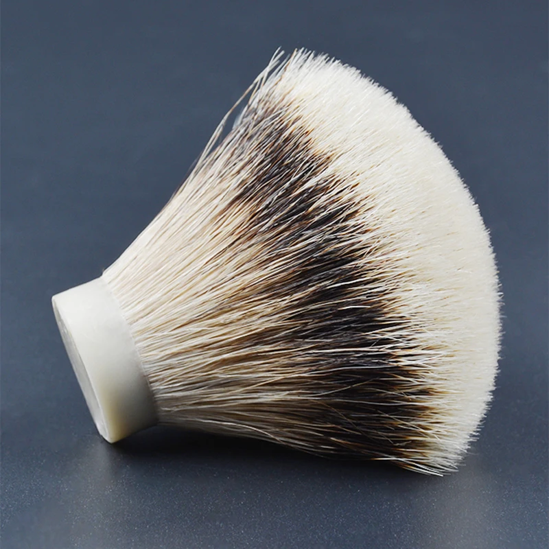 Silvertip badger hair knot fan-shaped brush head cleaning beard tool natural badger hair brush head handmade brushless handle