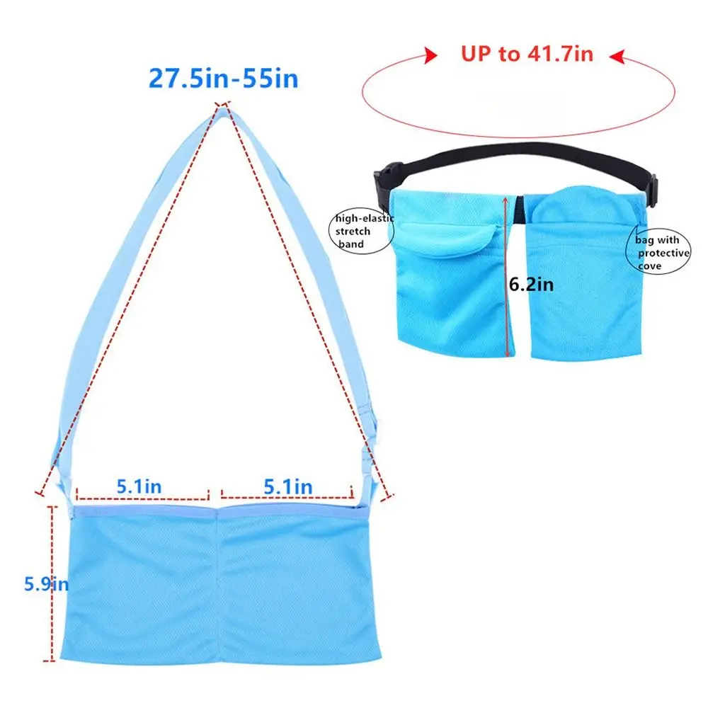 حامل تصريف استئصال الثدي قابل للتعديل مع حقيبة استحمام، حقيبة تصريف متعددة الألوان بعد استئصال الثدي، مريحة وآمنة