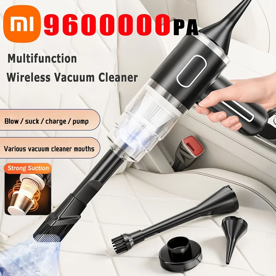 

5 in1 Wireless Vacuum Cleaner 9600000Pa Automobile Portable Robot Vacuum Cleaner Handheld Car Office Appliances