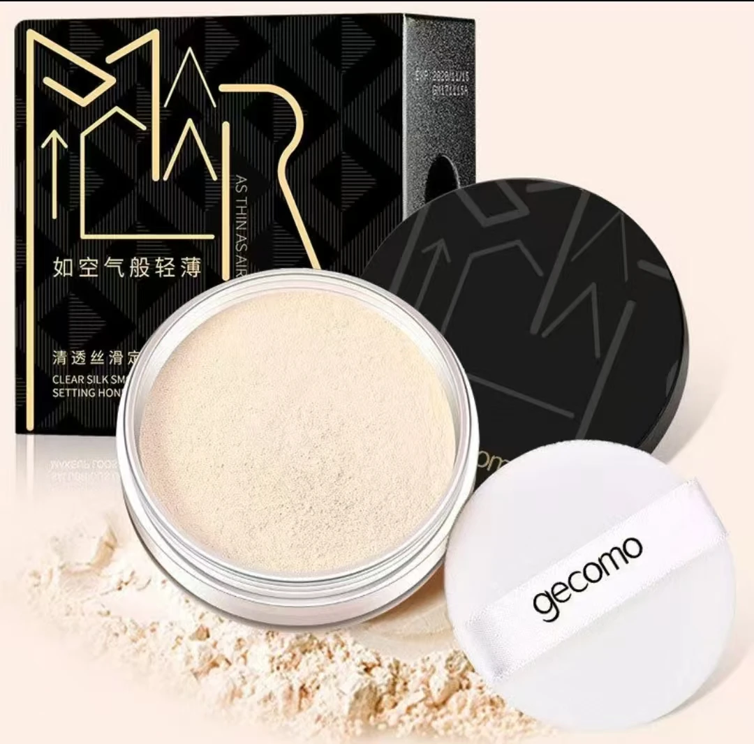 

GECOMO Makeup Setting Powder Waterproof Loose Powder Oil-Control Matte Finish 4 Colors Facial Facial Cosmetics