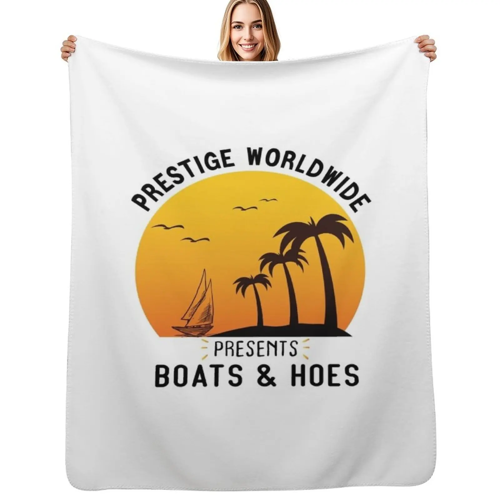

prestige worldwide presents boats & hoes Throw Blanket for winter halloween Custom cosplay anime Blankets