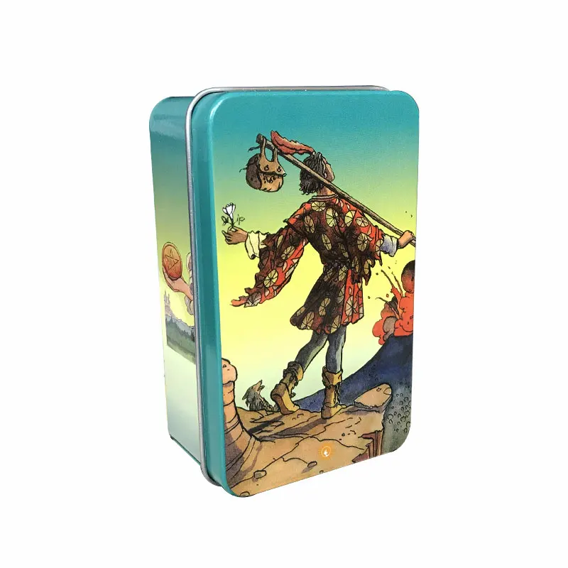 New Tin Box Gilded Edge Tarot The Rider Tarot Leisure entertainment games Card, family gatherings Tarot Card Brochure Guide