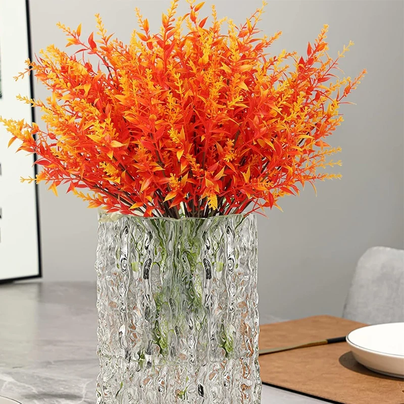 

1/3/5Pcs Lavender Artificial Flower Autumn Plastic Fake Flowers for Home Decor Outdoor Garden Wedding Thanksgiving Decoration