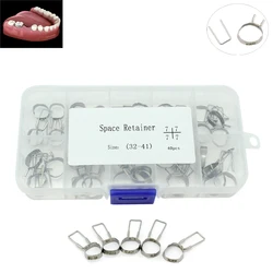 40Pc Dental Space Retainer Bands Orthodontics Braces Preformed Loop Molar Maintainer Adjacent Teeth Space Maintainer Band 32#-41