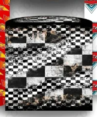 خلفية مستديرة ماكوين لديكورات حفلات أعياد الميلاد ، استحمام الطفل ، سيارات ديزني ، سيارة سباق ، غطاء أسطواني دائري ، دعامة للصبي