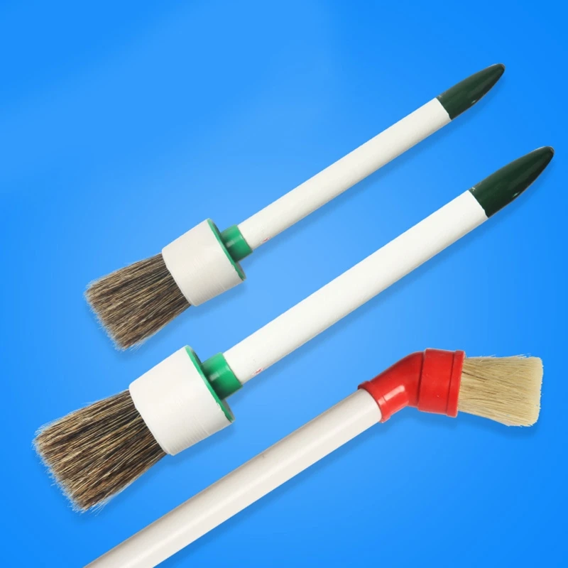 Straight/Curved- Lube- Applicator- Brush with Plastic Handle Bristles Brush Used for Paste-Style Tire Mounting Lubricant