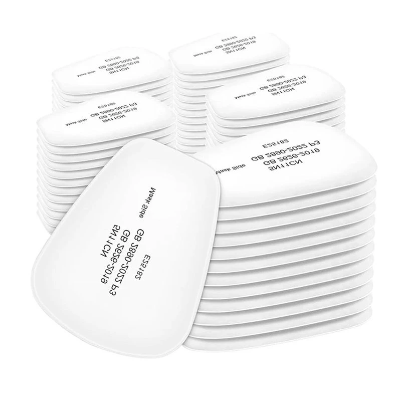 【A17Z】Respirator Filter Cotton, 100PCS 5N11 Replacement Particulate Filter For 6200, 6502 7502, 6800 And FF402 Series