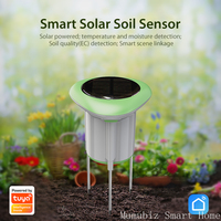 IP 66 Tuya Smart Solar Soil Sensor Real-Time Monitoring Temperature Moisture Solar and Rechargeable Battery Powered