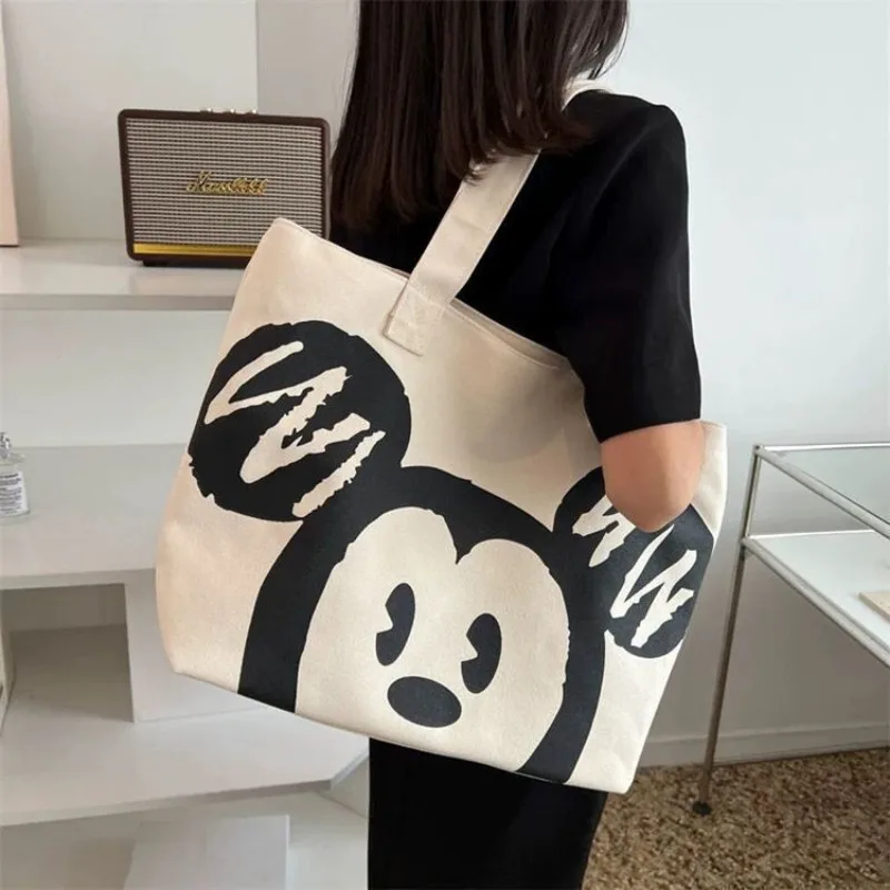 Disney New Cartoon Mickey and Minnie Travel Bag Women\'s High-end Fashion Shoulder Bag High-quality Niche Large-capacity Handbag