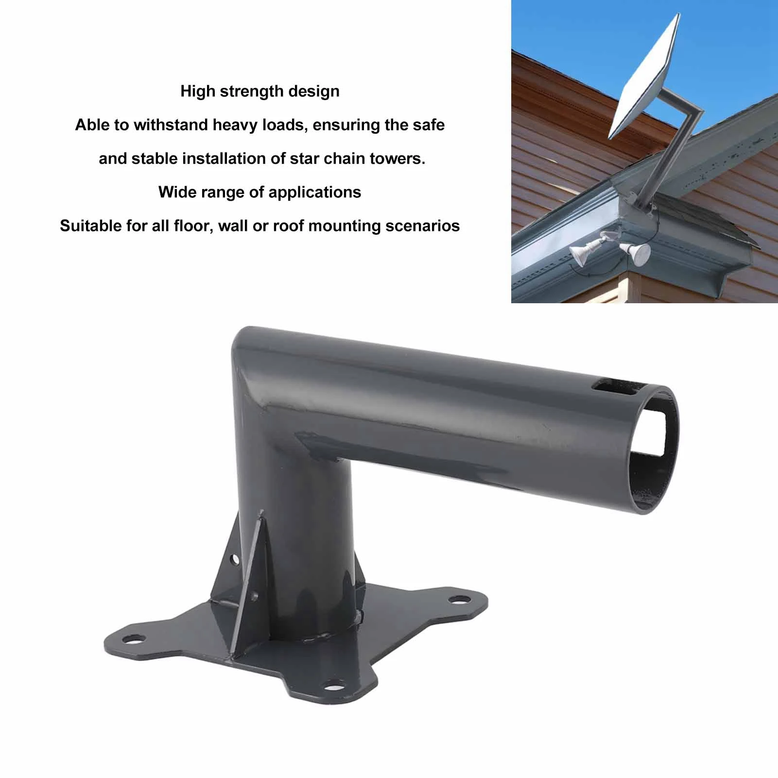 Mounting Kit for Starlink Aluminum Alloy Heavy Duty  Internet Dish Pole Mount for Roof Wall Mounting Kit for Starlink