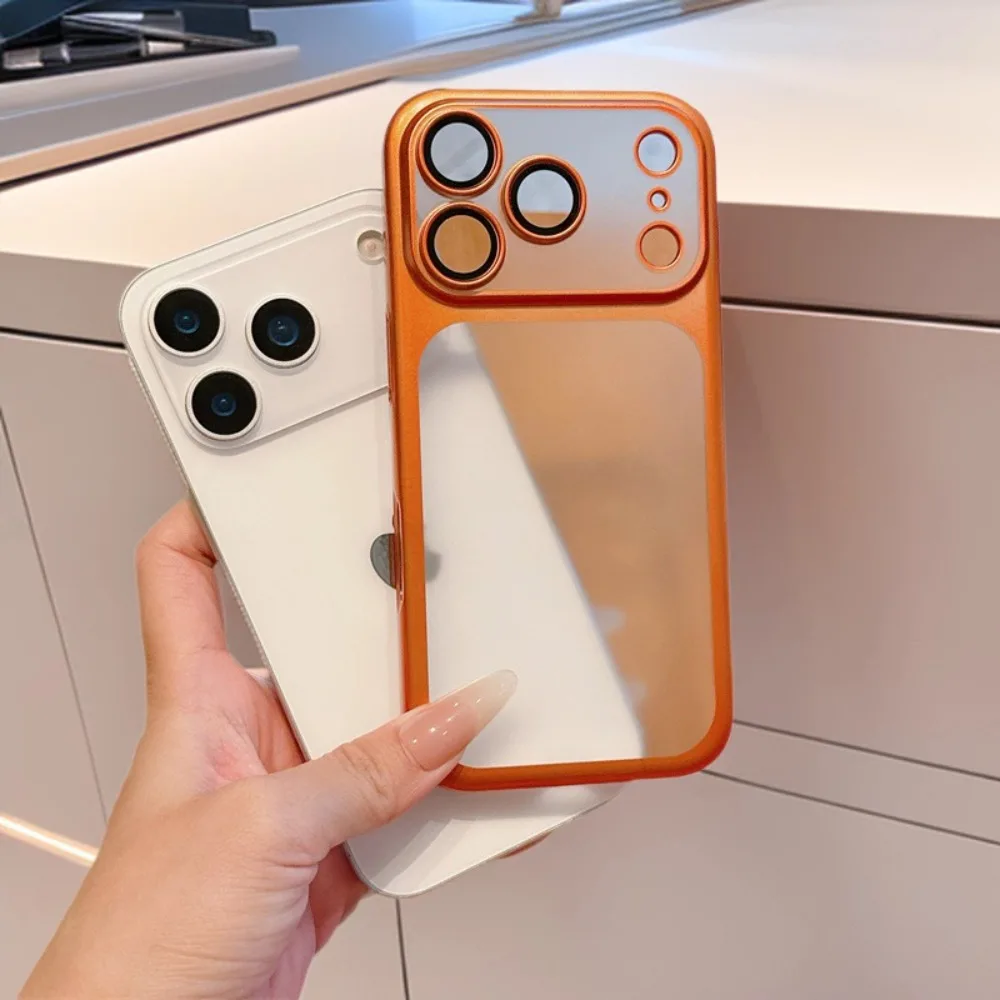 Official Cosmic Orange Plating Frosted Translucent Thin Phone Case For iPhone 17 Pro Max Air Series Bumper Cover for 17 Pro Case - náhled 2