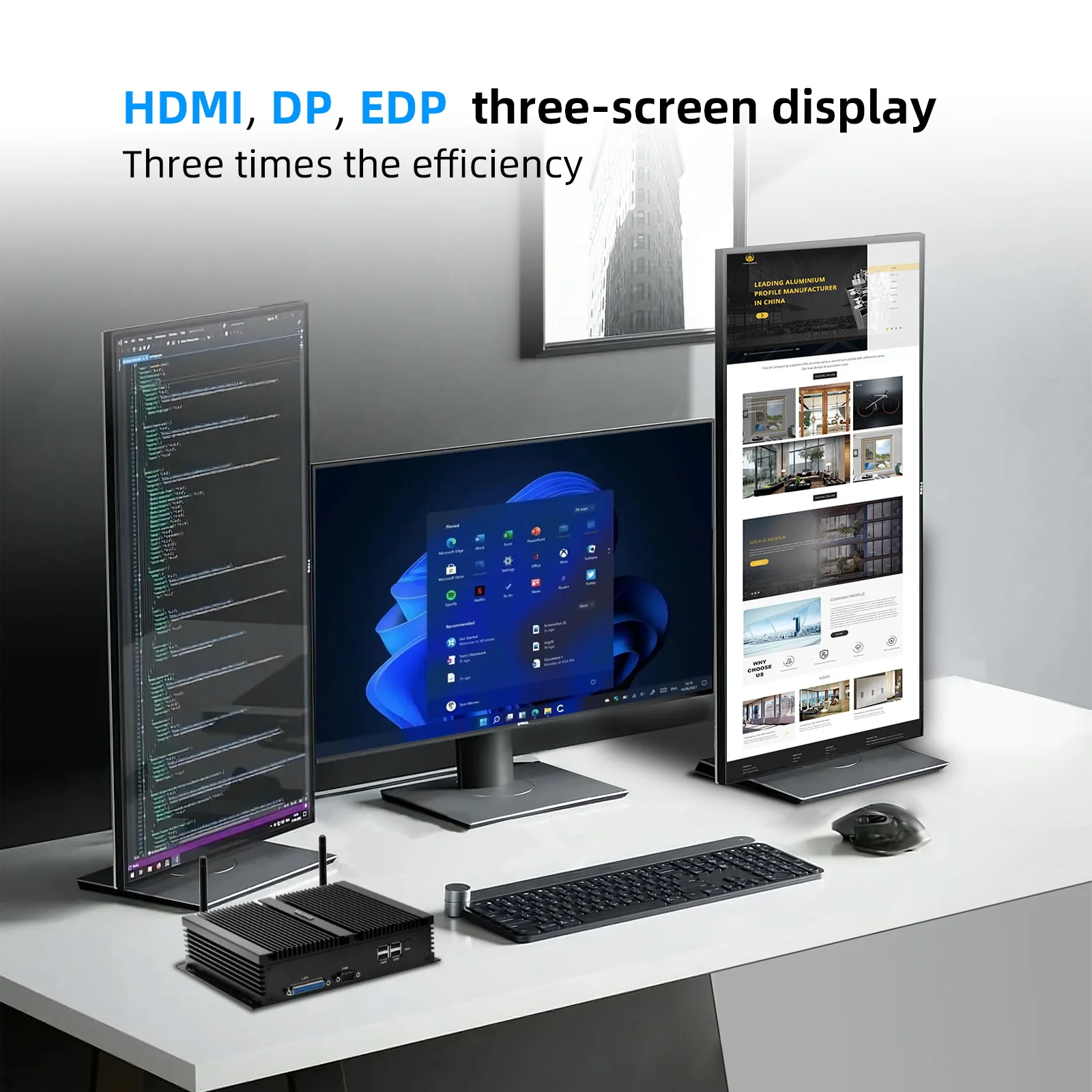 Hystou Industrial Fanless Mini PC Quad Core Intel I5 8250U I7 8550U HDMI DP EDP SD Card Slot Dual Lan 6COM WiFi Rugged Computer