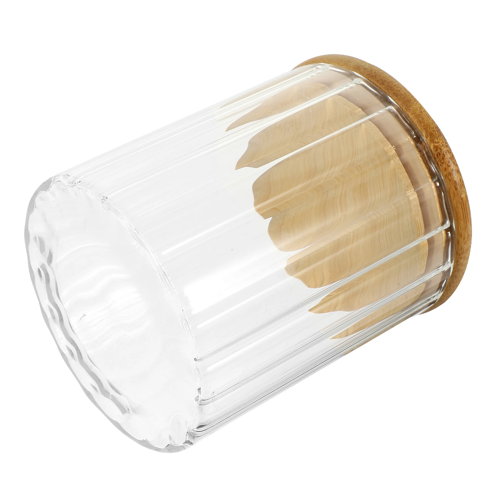 

Glass Storage Jar 500ml Bamboo Lid Airtight Container for Spice Coffee Tea Sugar Kitchen Canisters Glass Containers