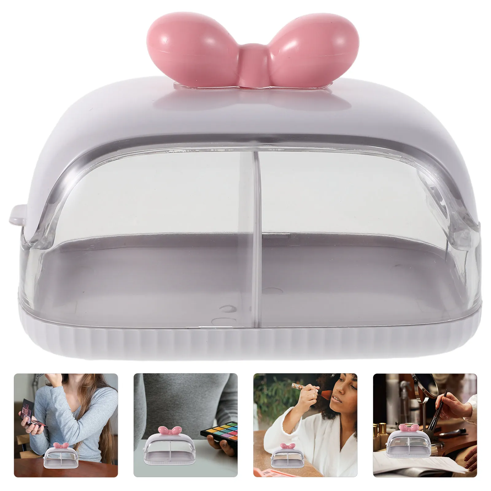 

Коробка для хранения косметических спонжей с пылезащитной крышкой, большой вместимости, органайзер для спонжей, портативный футляр для пуховок, дорожный.