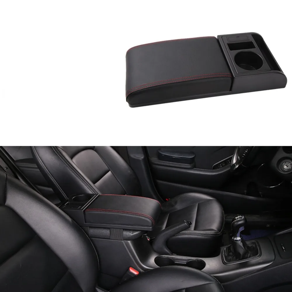 

Cup Holder Armrest Heightening Cushion Large Capacity Scalable Car Armrest Storage Box Easy To Install Phone Slot