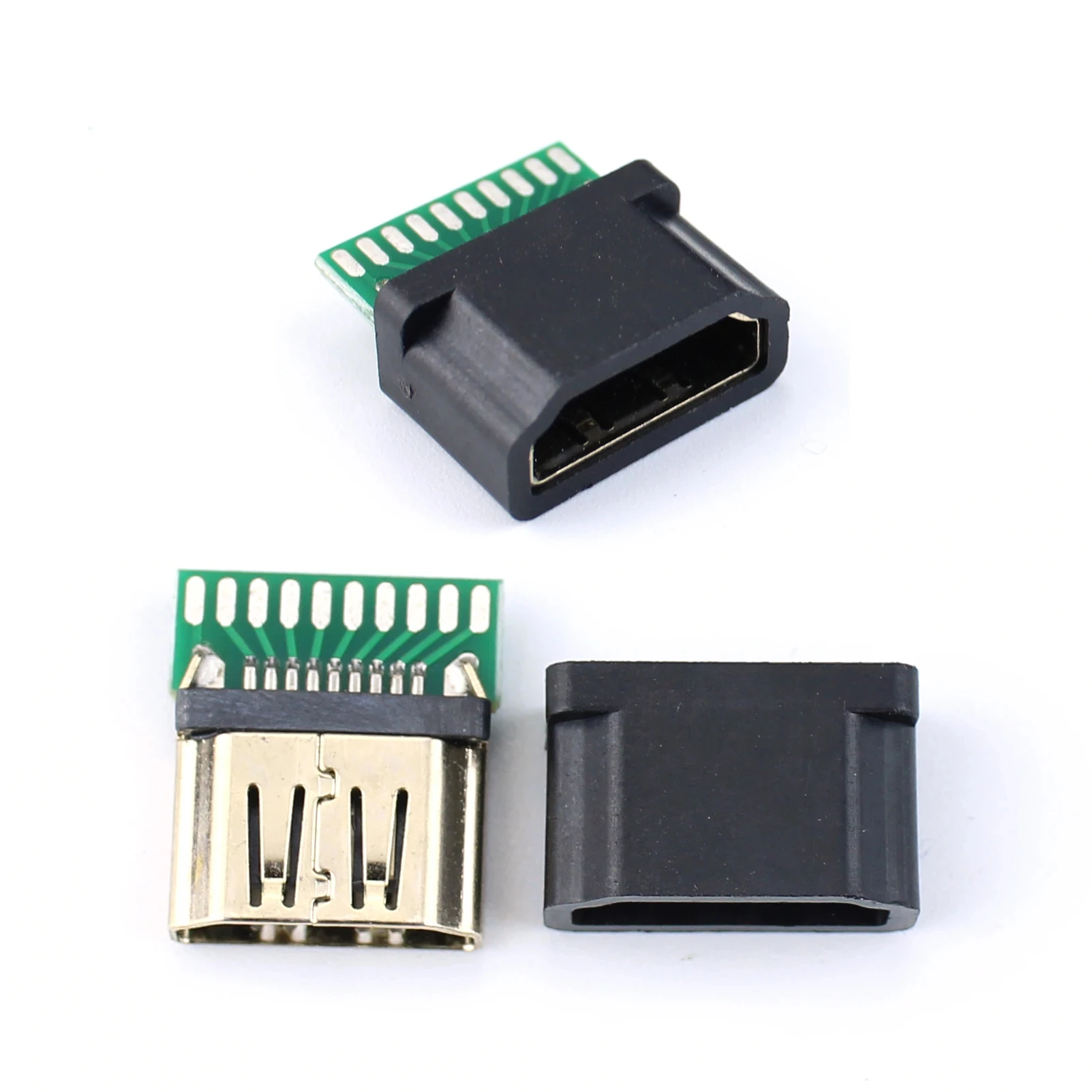 1/2/3/5 szt. 19PIN 19P HDMI żeńskie złącze typu jack/gniazdo z płytką PCB typ lutowania z plastikową obudową — zdjęcie 6