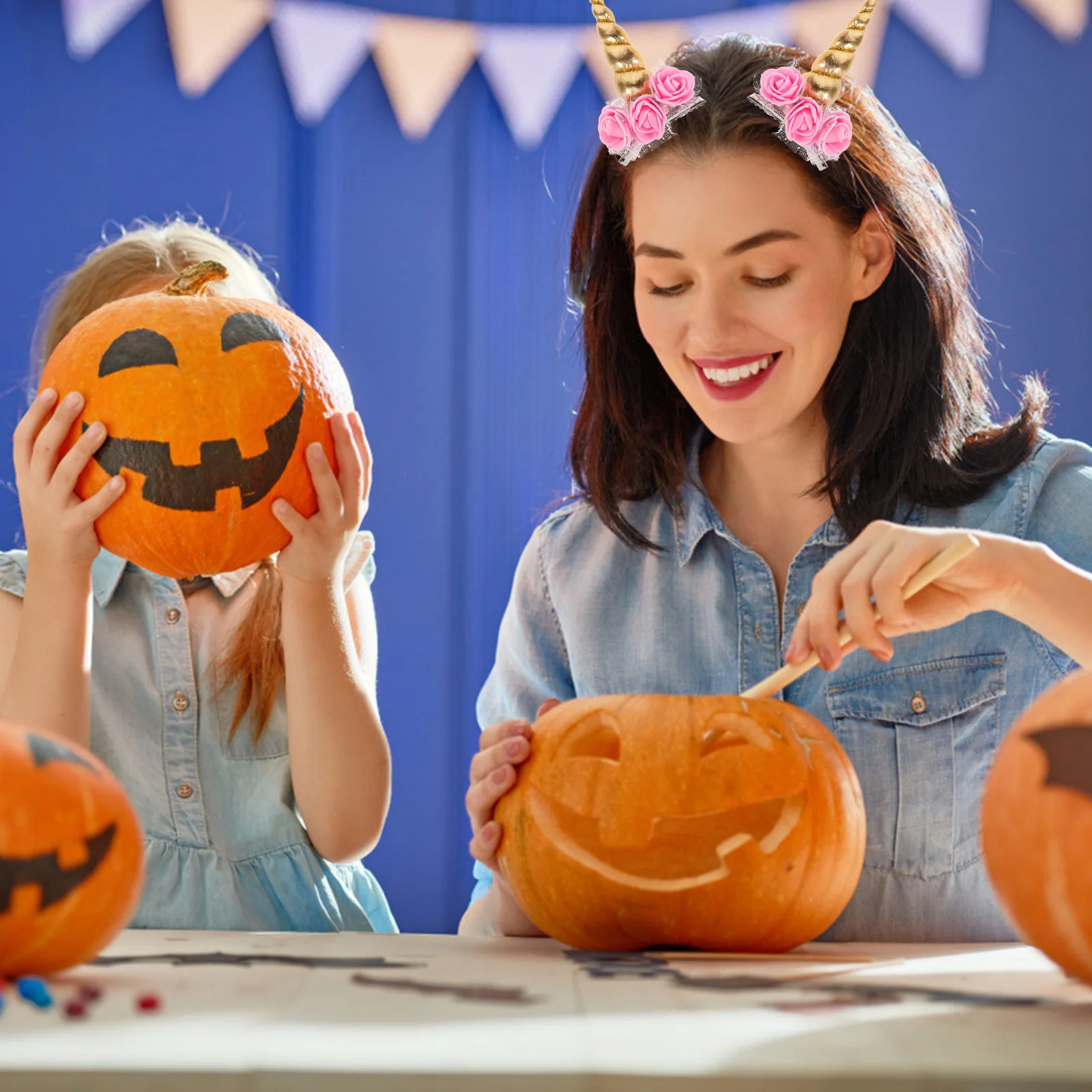 

2pcs Unicorn Headwear Kids Clips For Party Cosplay Decorative Pin Baby Girls Hair Accessories Cartoon Hair Jewelry