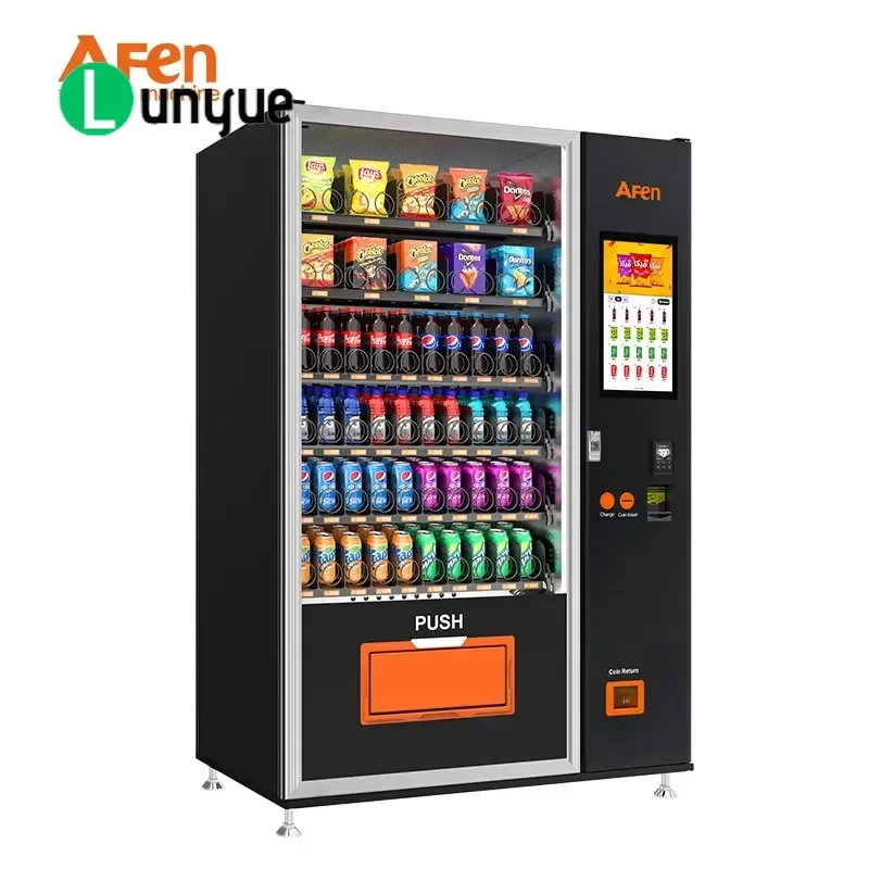 Full Vending Machine SDK Coin Features Stainless Steel Touch Screen for Snacks Beverages Retail Goods Wholesale