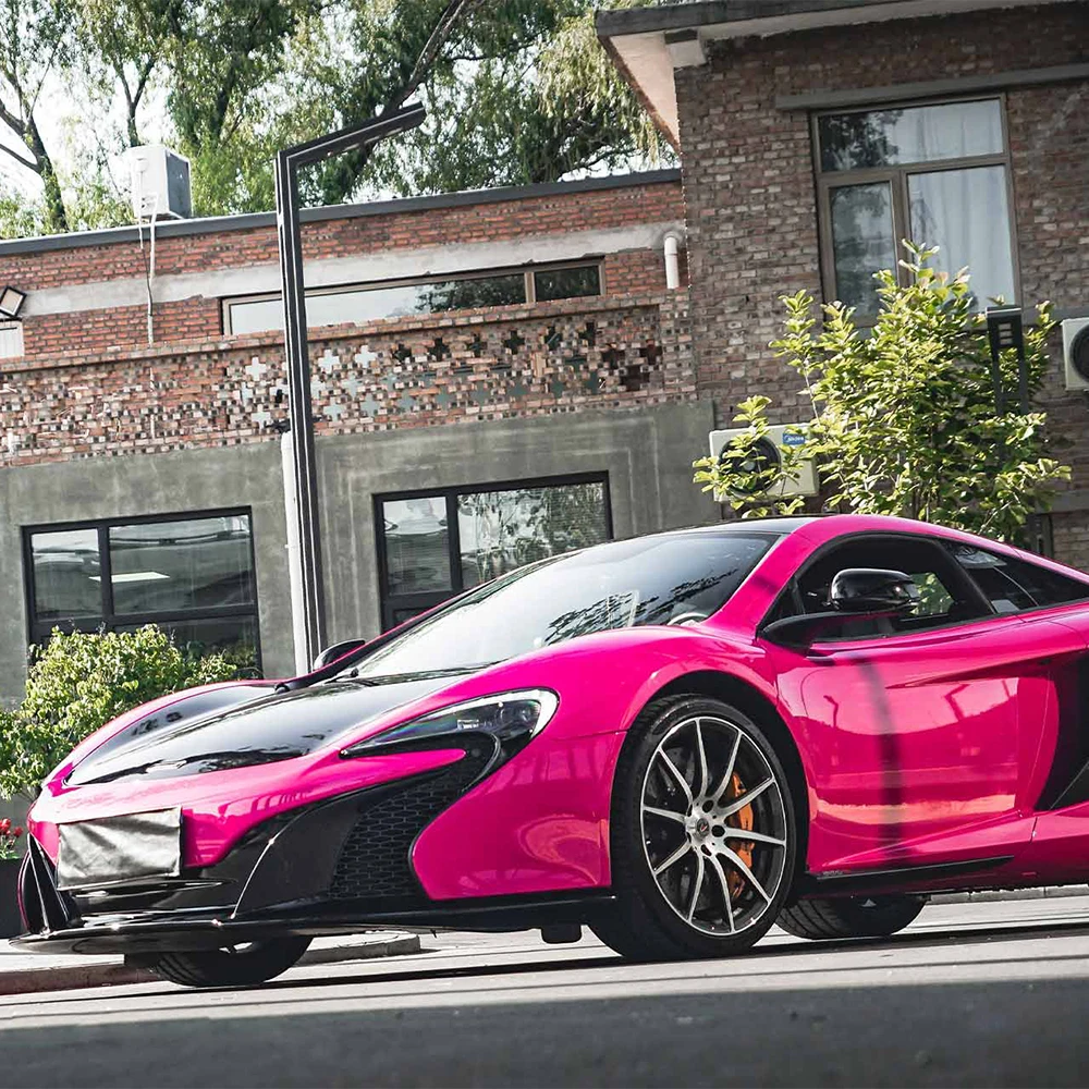 

Автомобильная наклейка, ультра глянцевая пурпурная виниловая пленка без пузырей, ПЭТ, авто наклейка «сделай сам», самоклеящаяся наклейка на кузов автомобиля, автомобильные аксессуары