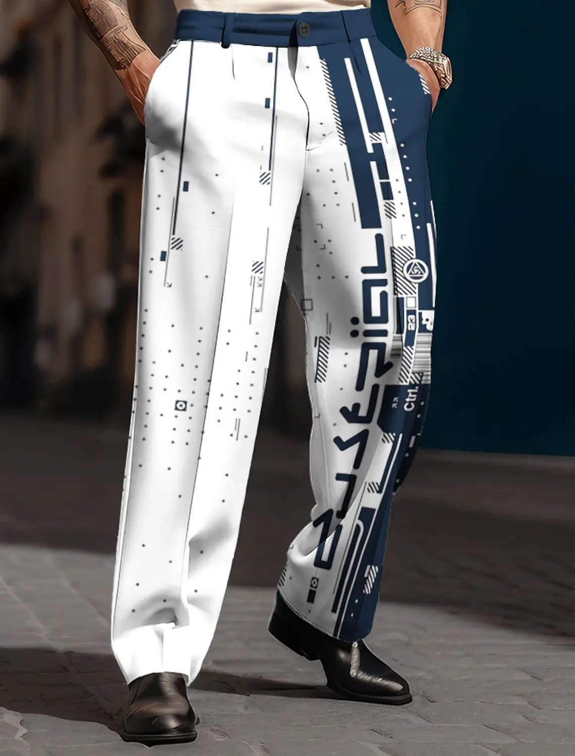 2025 Super Large New Men\'s Bohemian Printed Wide Leg Pants 3D Printed Loose Casual Beach Pants