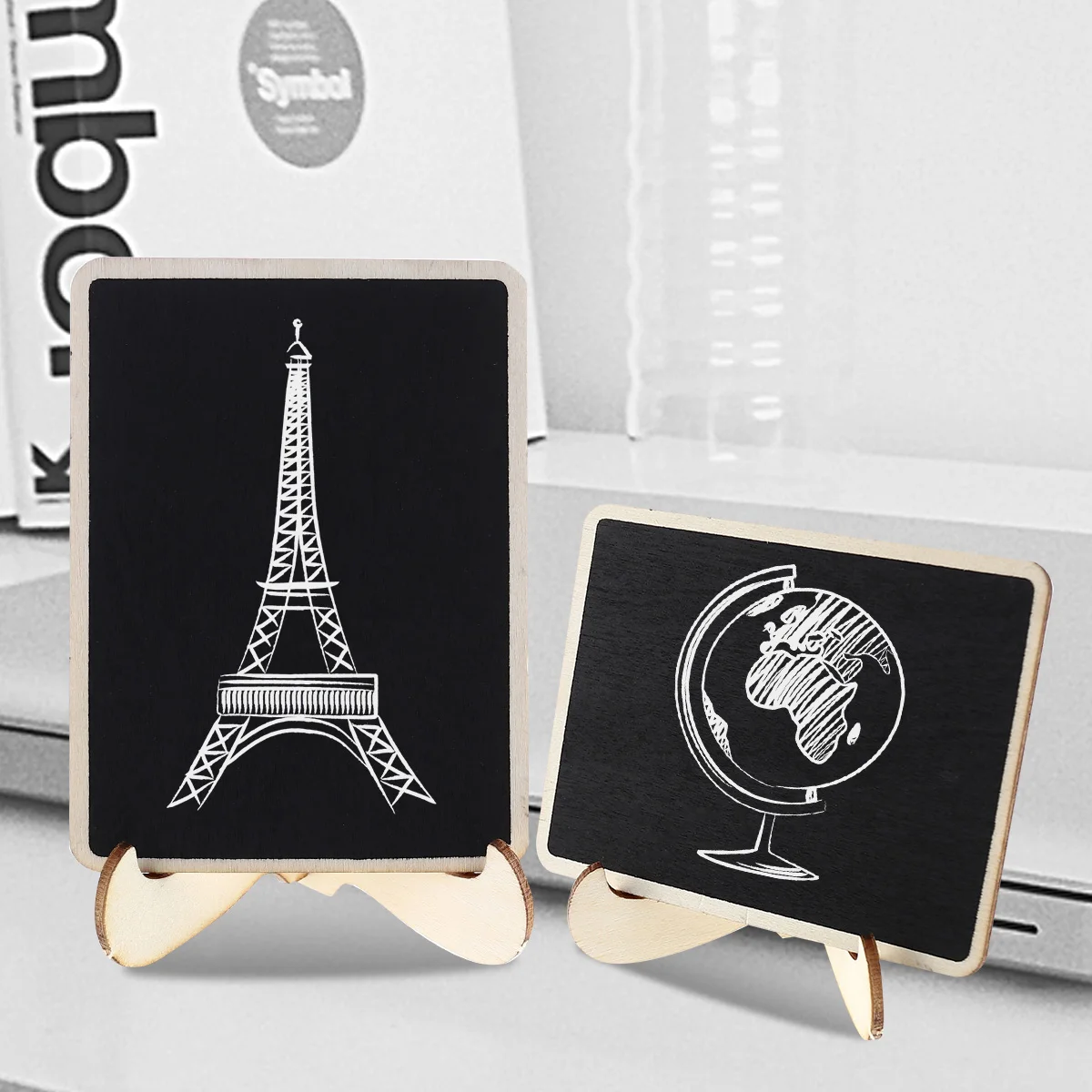 14 Pcs Chalkboard Message Mini Chalkboards Erasable Price Tag Blackboard Signs Wood