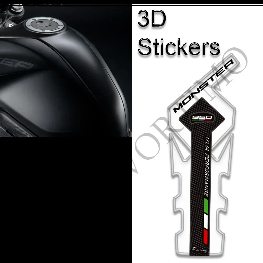 Fit Ducati Monster 950 Tank Pad Grips Motorcycle Decals Gas Fuel Oil Kit Knee Protection