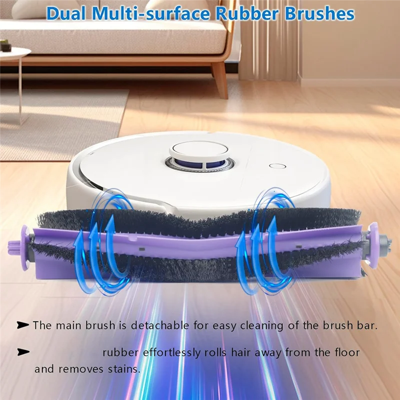 Für NARWAL Freo Roboter-Staubsauger Ersatzzubehör-Set Hauptseitenbürste HEPA-Filter Mopp Padsa83x