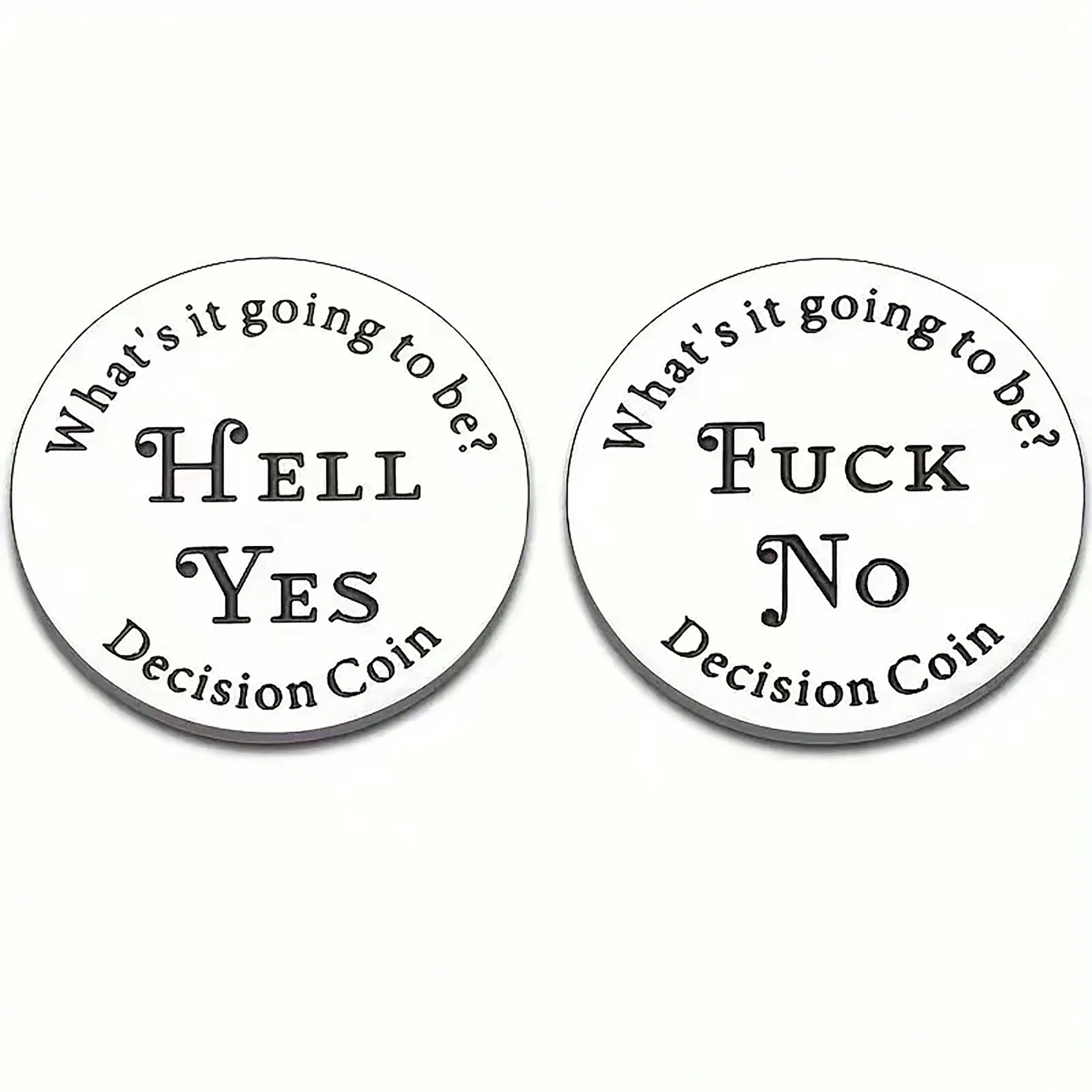 1pc Double-Sided Laser Engraved "YES/NO" Metal Keychain Gift Gifts For Mother, Father, Graduation, And Teacher