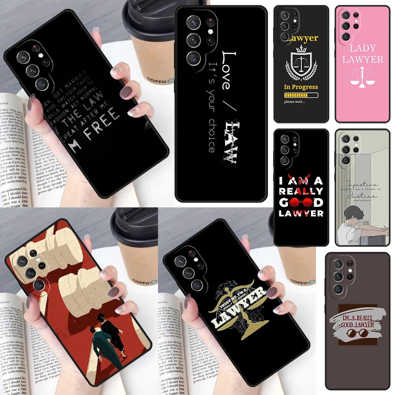 Coque de téléphone Good Lawyer pour Samsung Galaxy S26 Ultra S25 S24 S23 S22 S21 S20 Note10 Plus FE, luxe