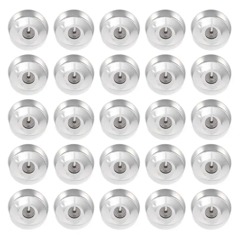 100Set TeaLight Cup Aluminum Tea Light Cups Holding Container diy Making Jars Refillable Tin Empty Cases home deco