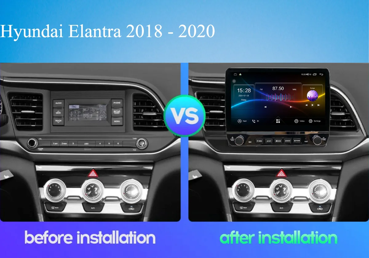 10'' QLED 8G+128G 8Core Car Autoradio Video Music DVD Cassette Tape Recorder Tablet For Hyundai Elantra 2018 2019 2020 Carplay