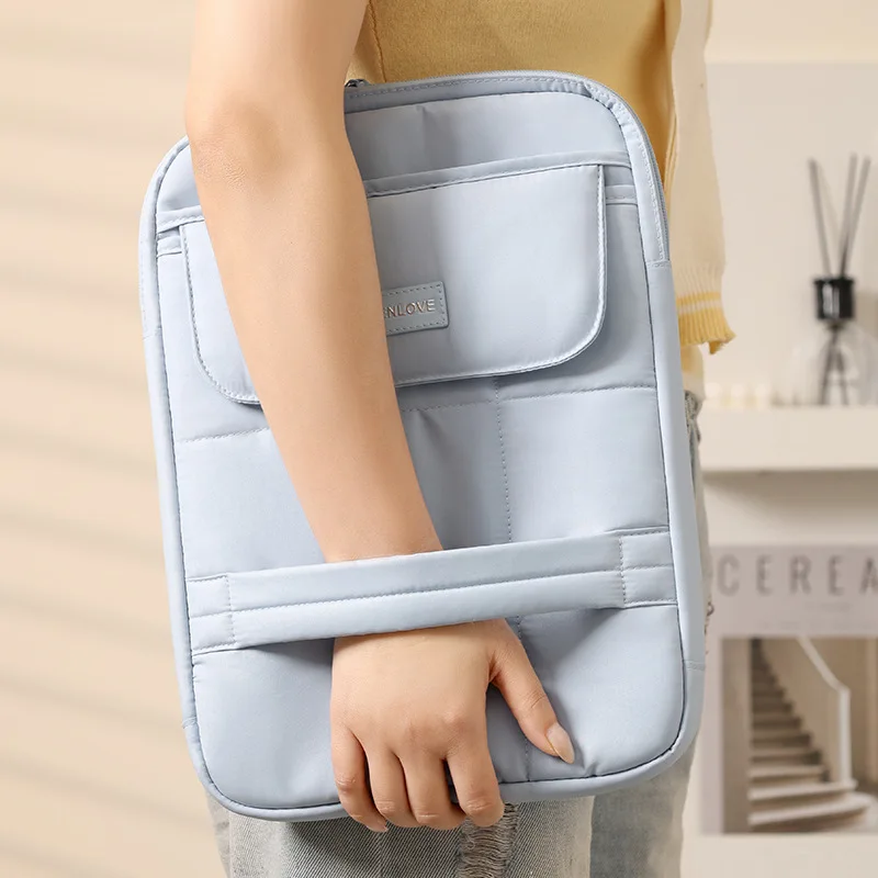 15인치 다용도 노트북 숄더백 심플 출퇴근 아이패드 보호 가방 토트 핸드백 청소년 캐주얼 세로형 중간 크기