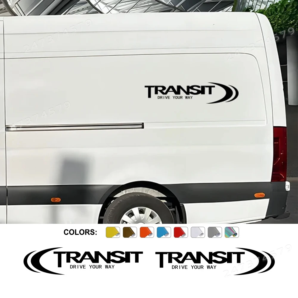 Adesivos de carro para ford transit mk6 mk7 mk8 tourneo personalizado drive your way camper van carga decoração decalque acessórios de ajuste automático
