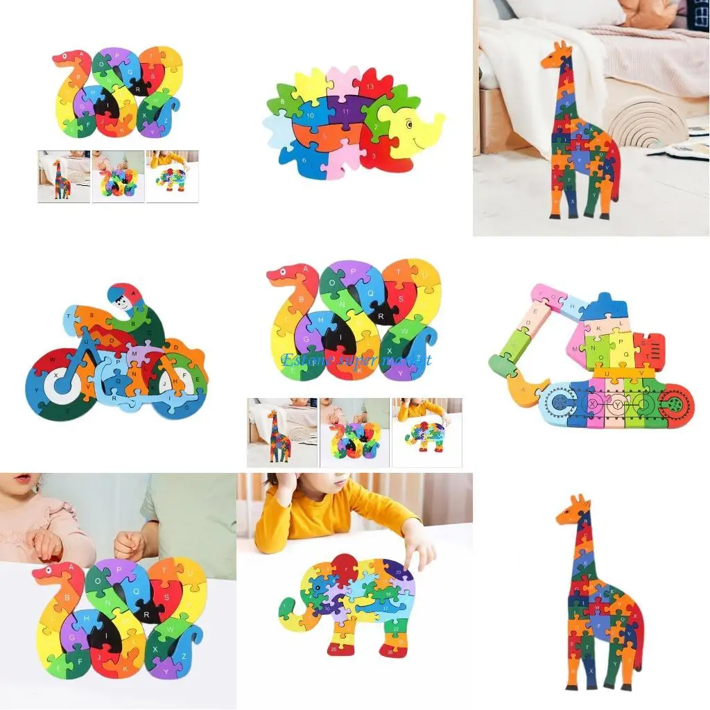 090B 나무 직소 퍼즐 어린이를 위한 나무 퍼즐 3-6 동물/파는 사람/기차 퍼즐