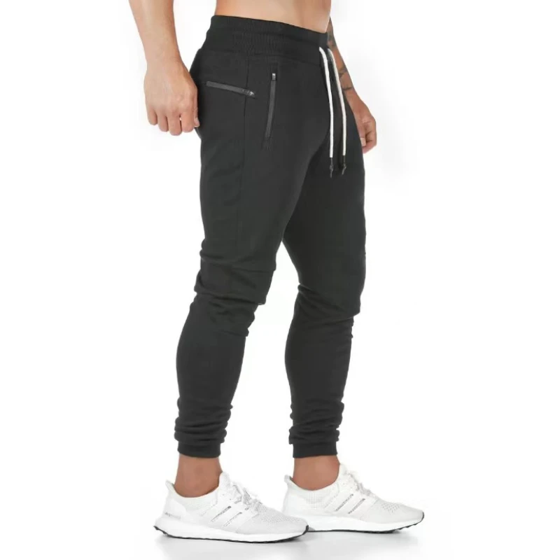 Pantalones deportivos para correr para hombre, channdal de algodon, ajustados, para culturismo, Nn21